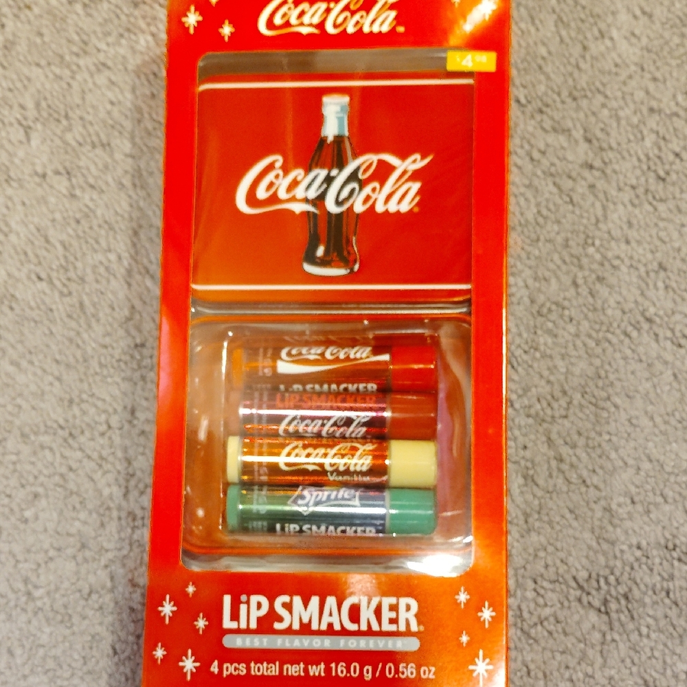 Coca-Cola Lip Smacker Collection - Red, Orange, Green, Brown